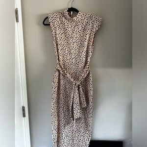 Pretty Little Thing animal print tie waist dress